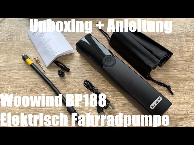 Woowind BP188 Fahrradpumpe Elektrisch 120PSI Akku Luftpumpe für Fahrrad  etc. Unboxing & Anleitung 