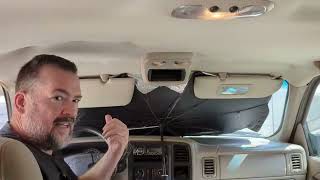 I put this Sun Shade Umbrella in my truck