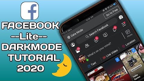 FACEBOOK TRICKS - HOW TO ENABLE DARK MODE ON FACEBOOK LITE  / OFFICIAL