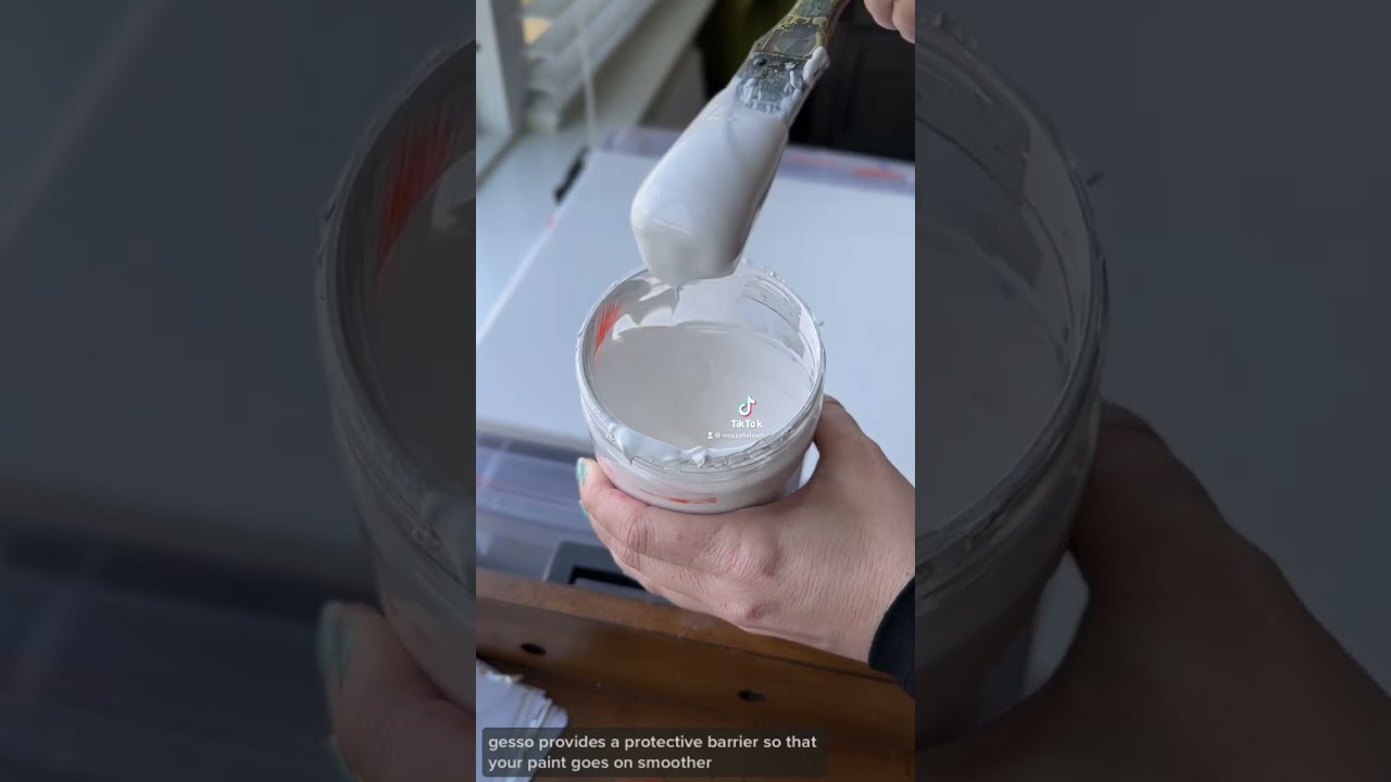 Why You Should Gesso Your Canvas Before Painting Shorts Artvlog Arttips