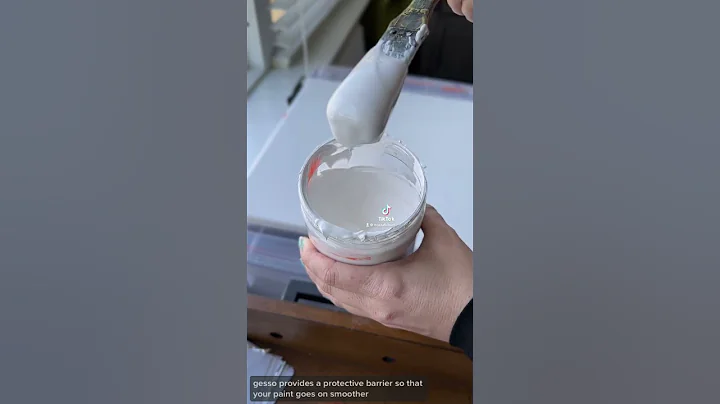 Why you should gesso your canvas before painting 🌸 #shorts #artvlog #arttips