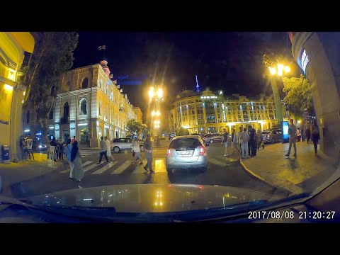 Night Tbilisi dashcam timelapse | თბილისი ღამით