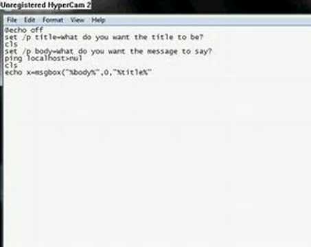 Batch File - Cool Message Popup