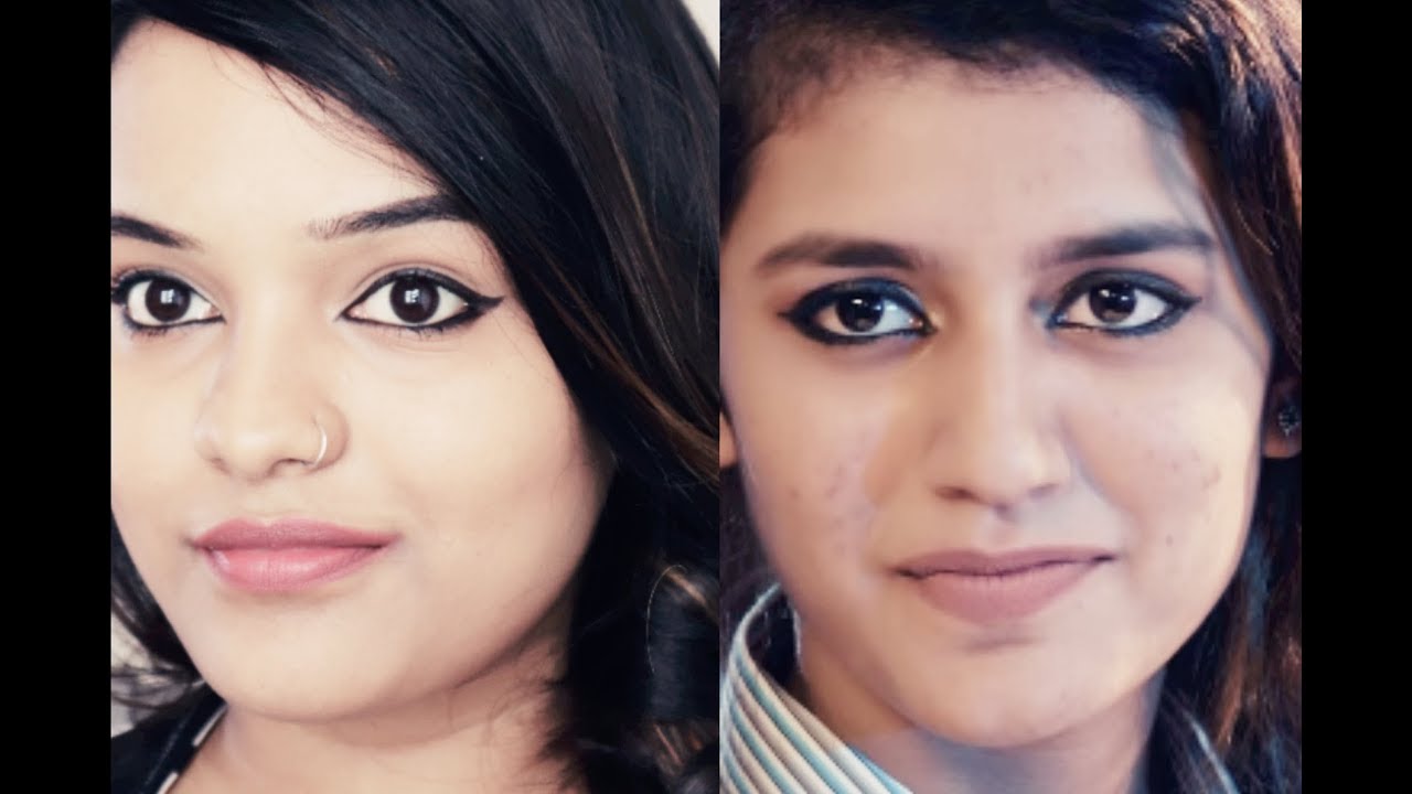 ORU ADAAR MAKEUP Priya Prakash Varrier Inspired Makeup Tutorial In