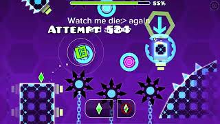 BEATING THE HARDEST LEVEL OF GEOMETRY DASH😭(Practice mode)