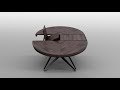 Big round extendable table  space saving design furniture by ozzio italia