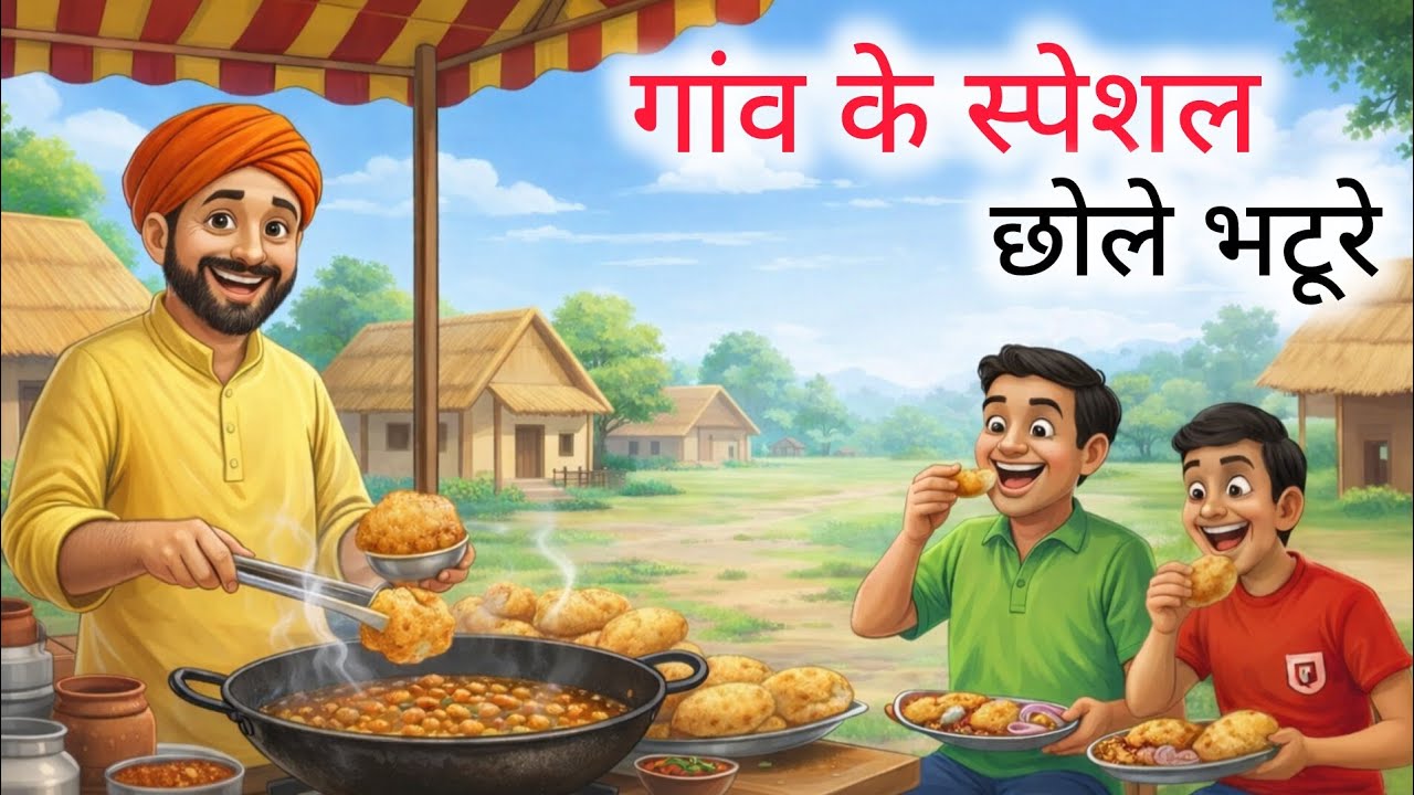 गांव के स्पेशल छोले भटूरे | Village Special Chole Bhature | Moral Story | Hindi Kahani | 