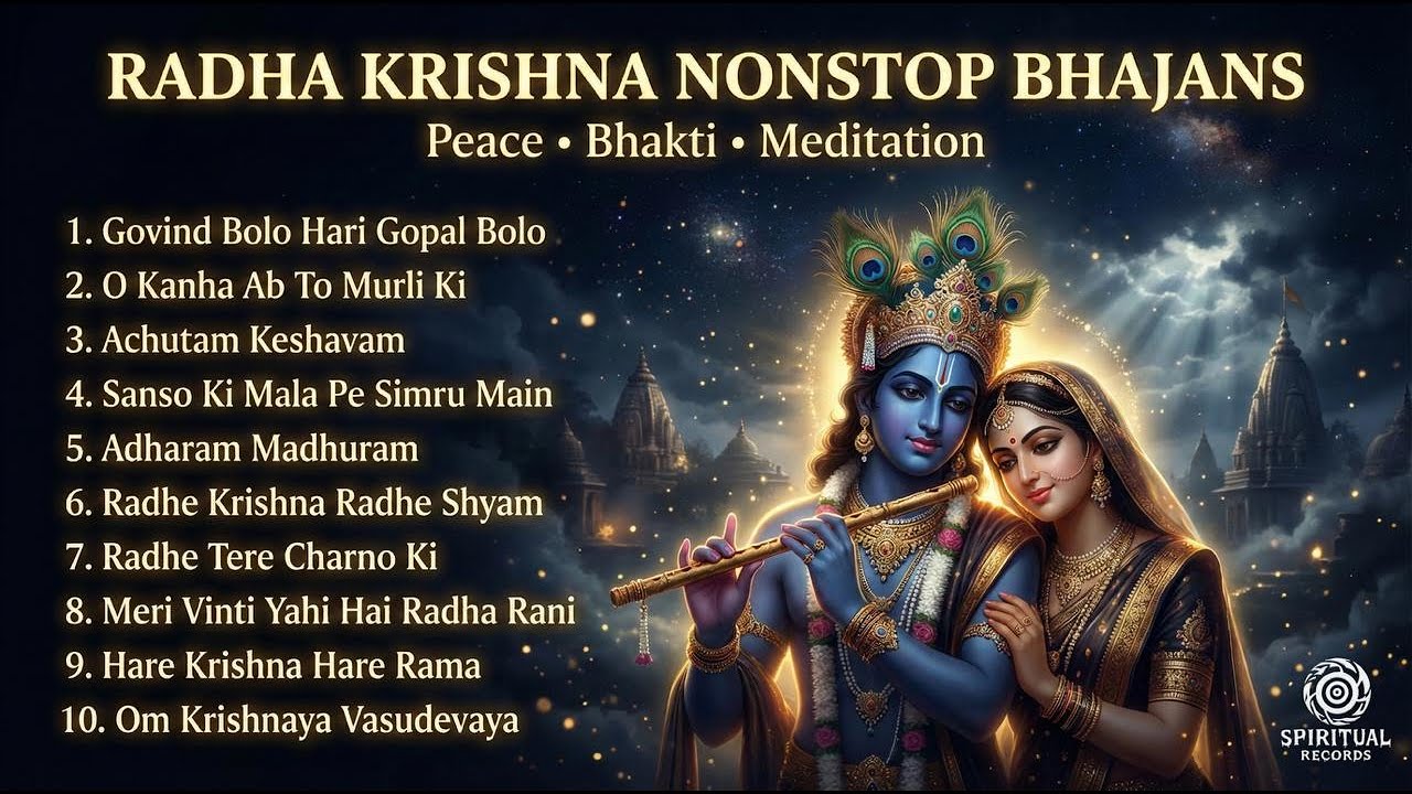 10 Nonstop Radha Krishna Bhajans | Peaceful Morning Bhakti Playlist 2026 for Positivity