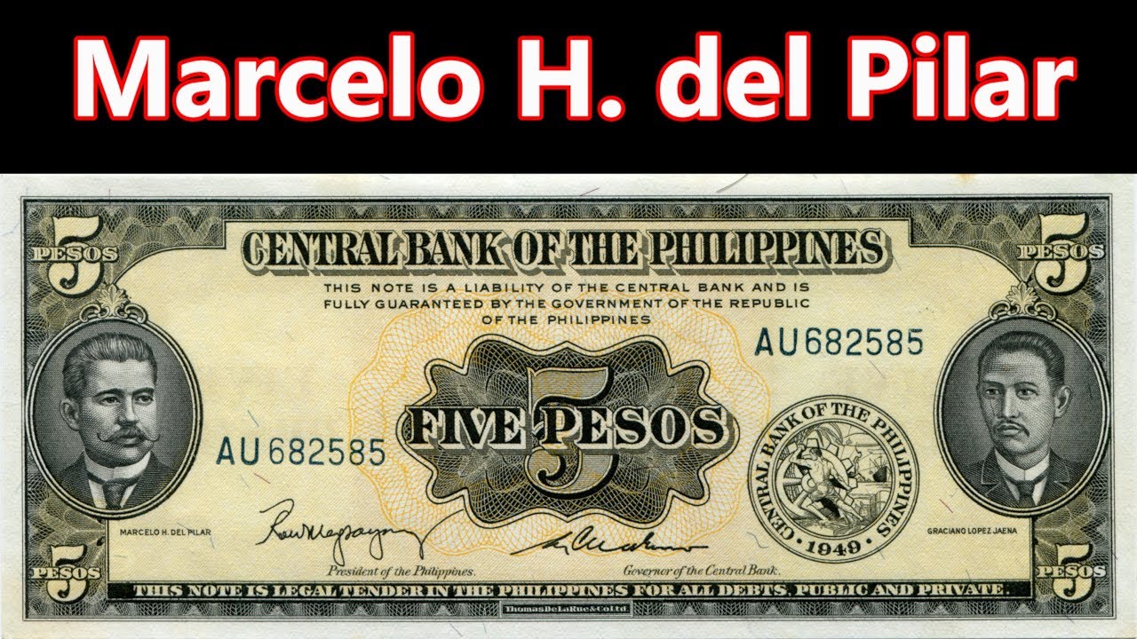 Marcelo H del Pilar on Philippine Currency Tagalog