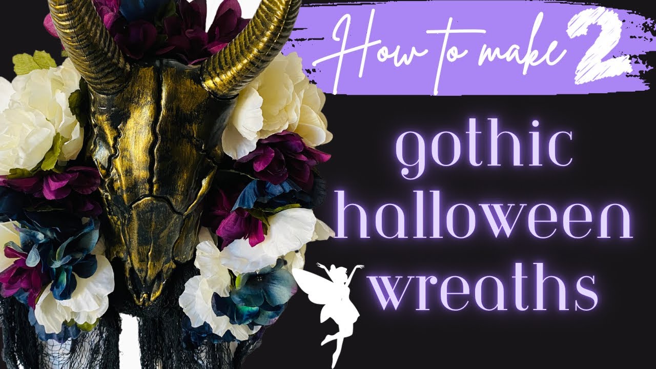 How to make gothic wreaths / Gothic Halloween wreath DIY / 2 goth Wreath DIY’s / Beebeecraft