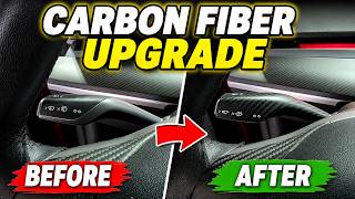 Tesla Model Y Carbon Fiber Turn Signal Covers | Easy Interior Upgrade