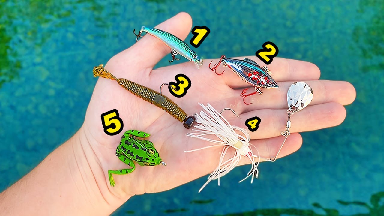 World's 5 SMALLEST Fishing Lures Challenge (Big Fish!) 