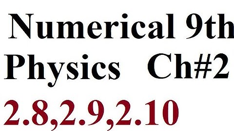 9th Physics Numerical ch#2 Kinematics (2.8,2.9,2.10) ptb urdu lecture
