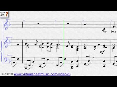 Robert Burns', Auld Lang Syne Voice And Piano Sheet Music - Video Score
