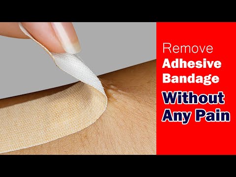 How to remove adhesive bandage without pain