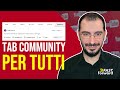 La Community Tab per tutti i Canali YouTube!