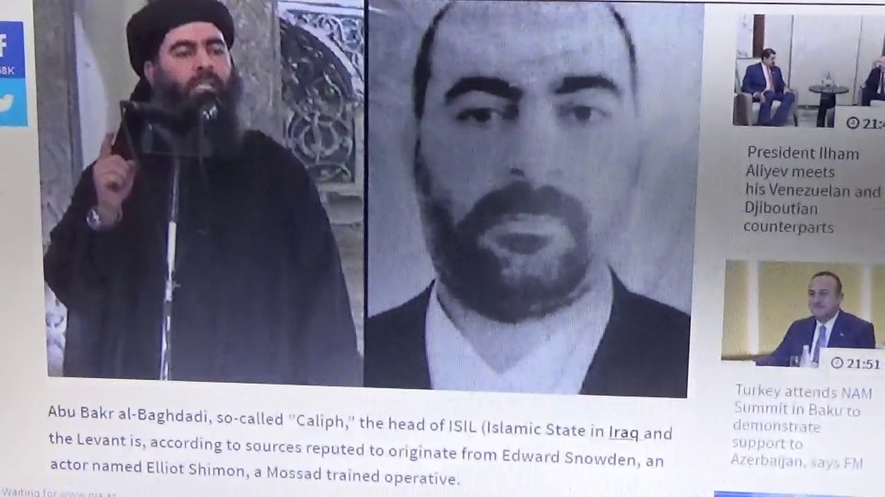 Abu Bakr al-Baghdadi Is A Mossad Agent Named Simon Elliott