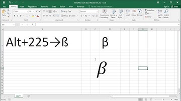 How to type beta symbol in Excel