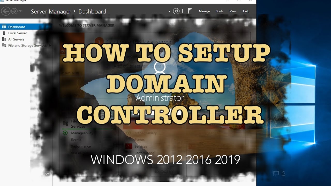 how to setup Windows Server to a Domain Controller - YouTube