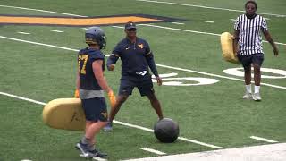 BlueGoldNews.com: WVU Football Running Backs Blocking II 8/7/21