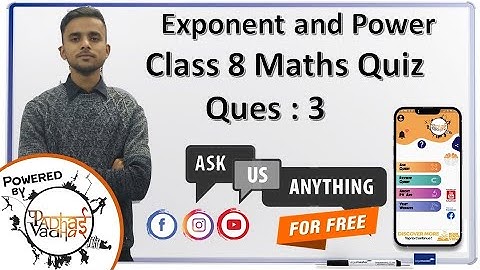 Quiz solving and Explanation Q3 | Exponent and power | Class 8 Maths | Padhai Vadhai Quiz