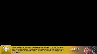 Ad Hoc Committee on Legislation Amending Section 25 of the Constitution, 1st September 2021