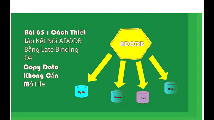 VBA Exel Macro|Bài 65|Tìm Hiểu Về Kết Nối ADODB|MeThod LateBinding|Cách Copy Data Không Cần Mở File