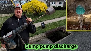 Sump pump destroying their yard, Core & Tap of City Storm Water Basin