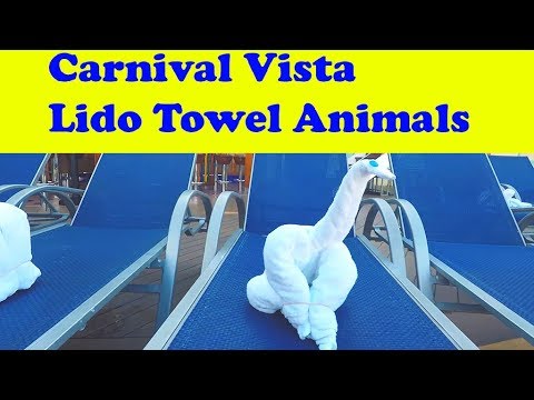 Carnival Vista Lido Deck Towel Animal Display January 2019