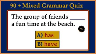 90 + English Mixed Quiz | English Grammar | All tenses practice Exercise | No.1 Quality English