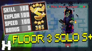 S+ SOLO RUN ON PROFESSOR?! HYPIXEL SKYBLOCK DUNGEONS FLOOR 3 SOLO PERFECT SCORES ( + fail attempts )