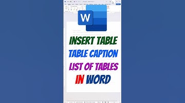 How to Insert Table, Table Caption, List of Table in MS Word (Secret Trick & Hack) #shorts #msword
