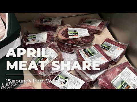 Our 15 pound meat share from Walden Local for the month of April