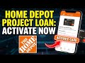 How to activate Home Depot Project Loan card - Quick Tutorial