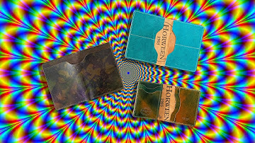 Custom Leather Wallets - Psychedelic Shell Cordovan