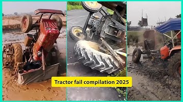 Tractor Fail Compilation 2025NEW Compilation Tractor Crash and Idiot Driving😱😱😱#tractor #crash