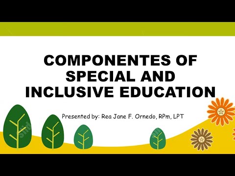 LESSON 4- PART 1 COMPONENTS OF SPECIAL AND INCLUSIVE EDUCATION