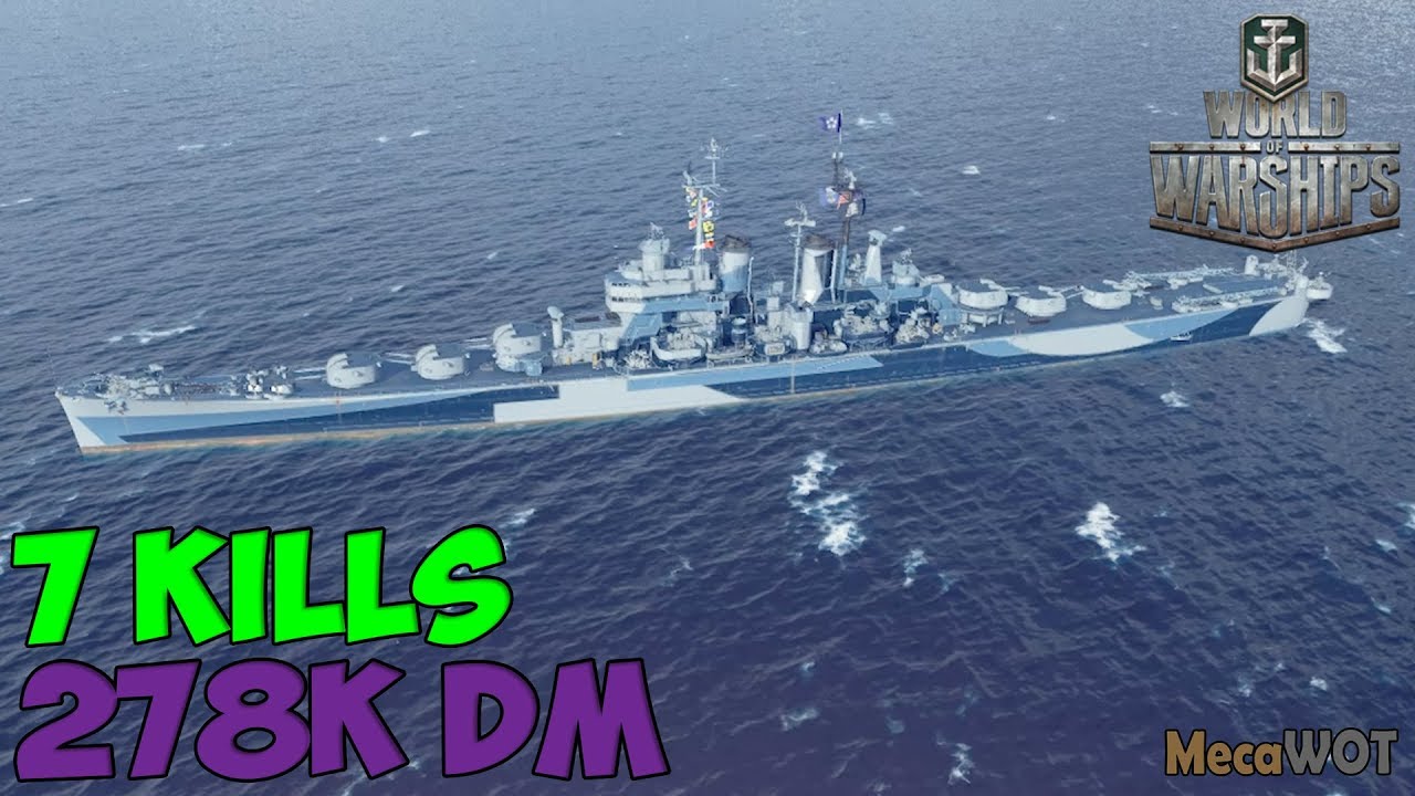 World of WarShips | Worcester | 7 KILLS | 278K Damage - Replay Gameplay 1080p 60 fps