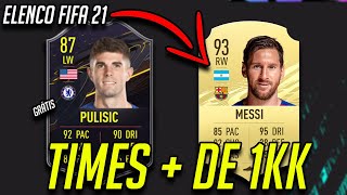 ELENCOS NO FIFA 21 ULTIMATE TEAM COM MAIS DE 1KK DE COINS (TIMES HIBRIDOS)