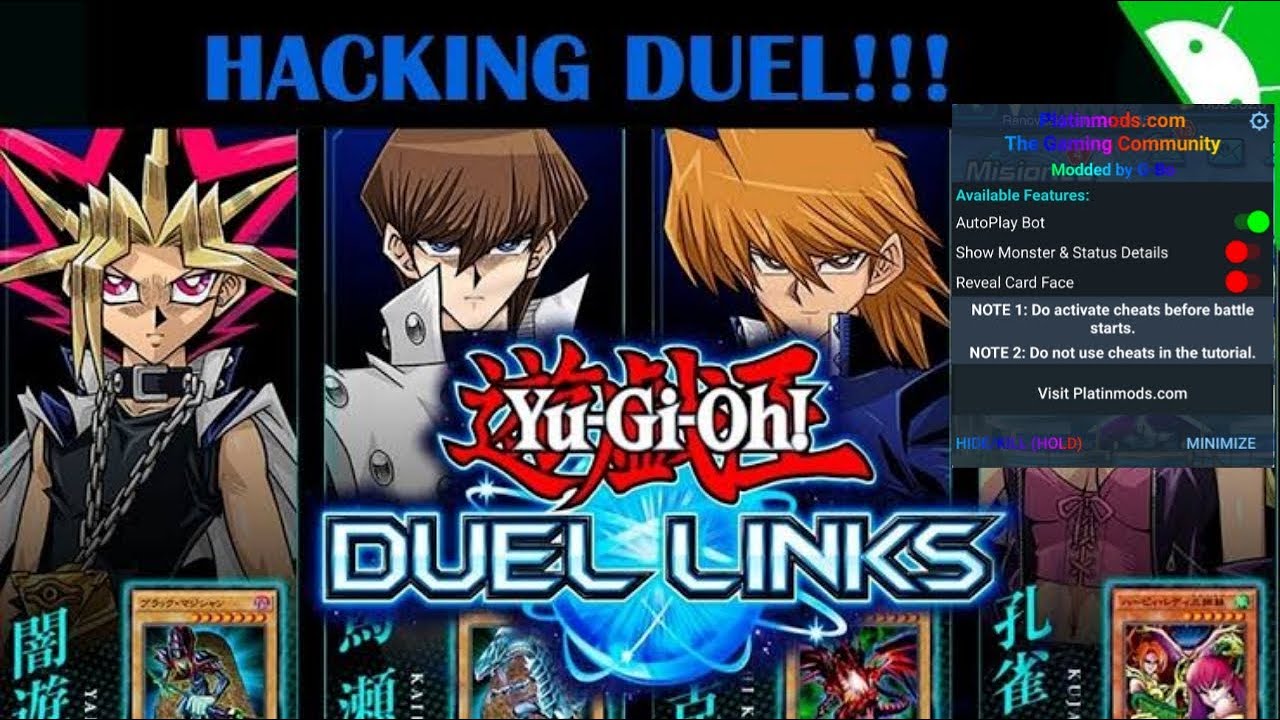 HACK MOD MENÚ yugioh duel links, todo lo que necesites