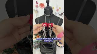 leather never lies but it does make you😈 #alternative #necklace #jewelry #smallbusiness #leather