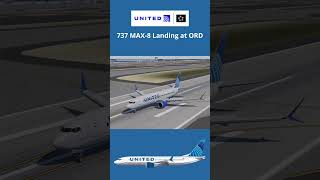 United 737 MAX-8 Landing at ORD