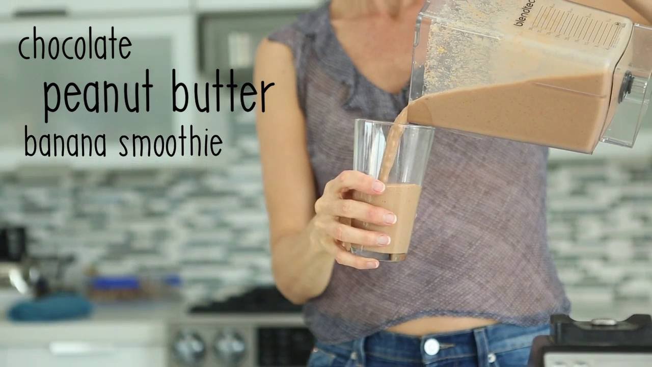 The BEST Chocolate Peanut Butter Smoothie | The Yoga Plate