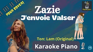 Video thumbnail of "Karaoké piano - J'envoie Valser (Zazie) - Instrumental avec paroles"