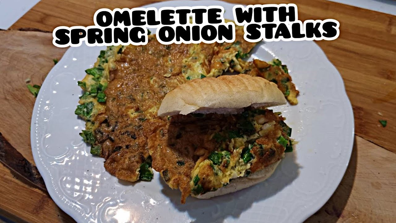 FRITTATA CON GAMBI DI CIPOLLOTTI/PIATTO DELIZIOSO SEMPLICE ED ECONOMICO😏