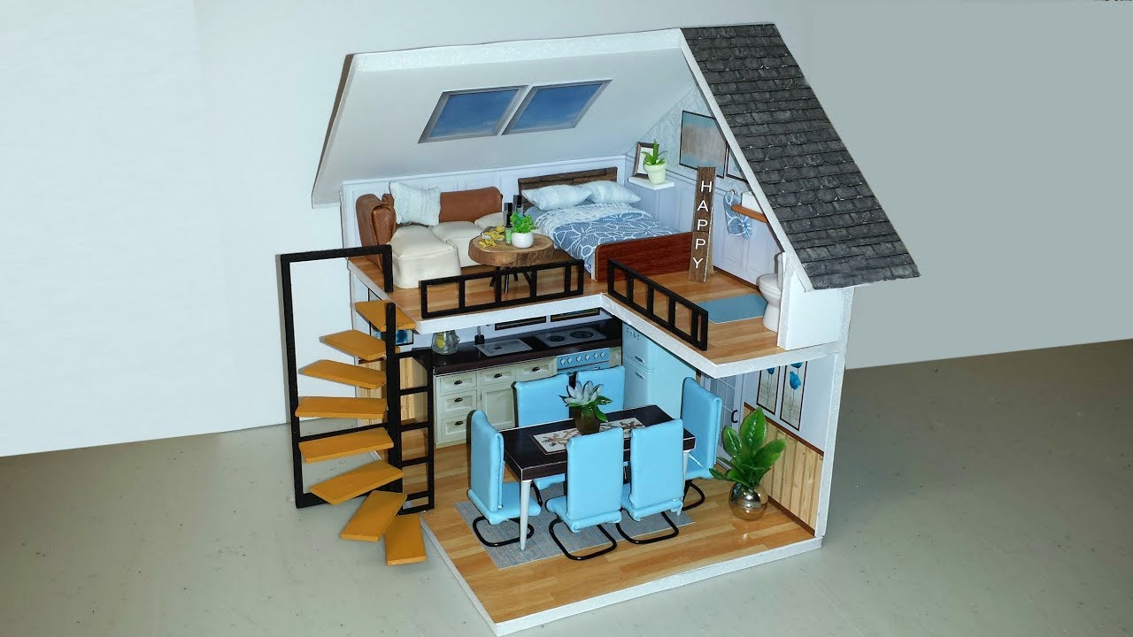 diy miniature loft dollhouse