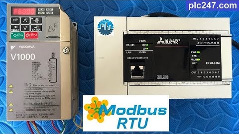 Mitsubishi FX5U "Modbus RTU" Yaskawa V1000 Tutorial