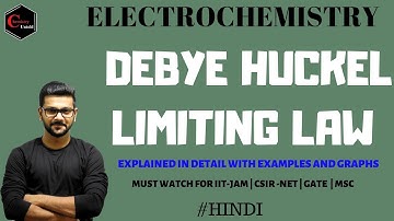 DEBYE HUCKEL LIMITING LAW || ELECTROCHEMISTRY || IITJAM | CSIR NET | GATE  | MSC-CHEMISTRY