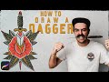 Easy way to draw a dagger in procreate