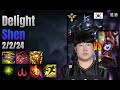Delight Support Shen vs Lulu lol KR solo rank Full Game 16.10 | 딜라이트 쉔 vs 룰루